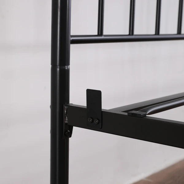 Curved Frame Iron Bed with Decorative Ball Detail