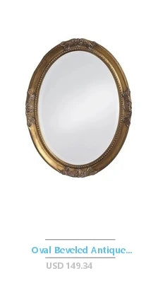 Floral Metal Wall Mirror with Green Blue Red Design 24x36 Inch Reflective Glass Mirror