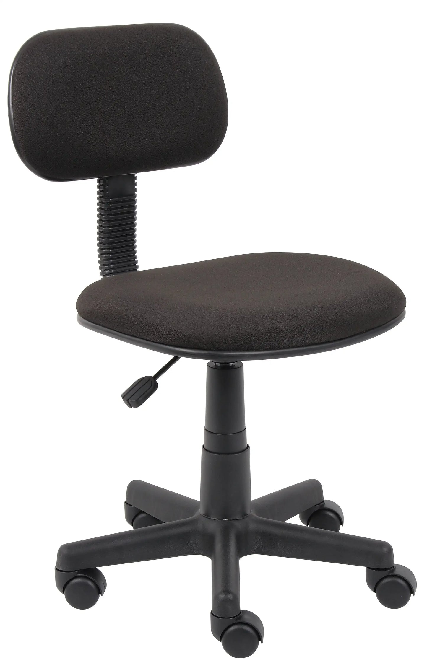 Adjustable Steno Task Office Chair, Ergonomic Design with One-Touch Height Adjustment, Black – 150 lbs Capacity