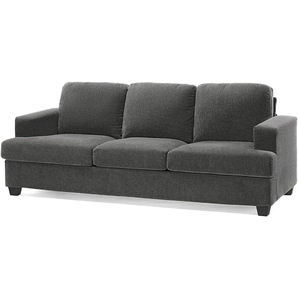 89" Modern 3-Seater Chenille Sofa – Spacious & Comfy Couch with Deep Seats, Wide Armrests, and Sturdy Construction, Easy Assembly