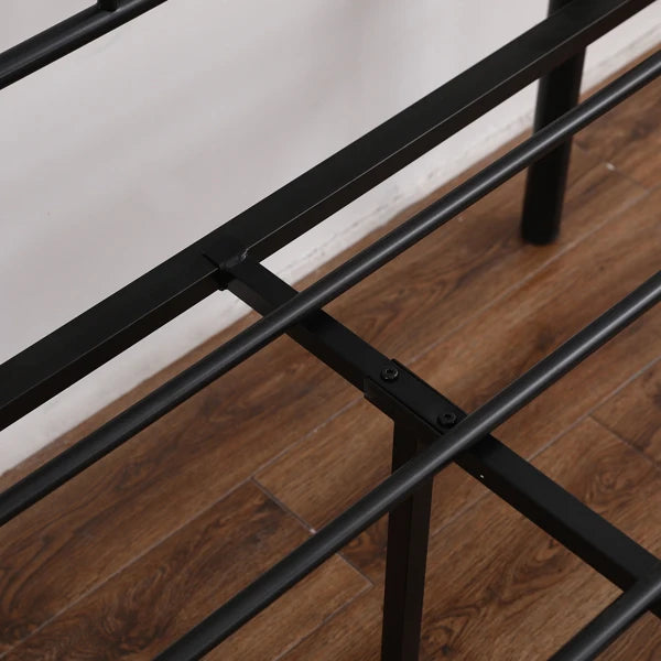 Curved Frame Iron Bed with Decorative Ball Detail