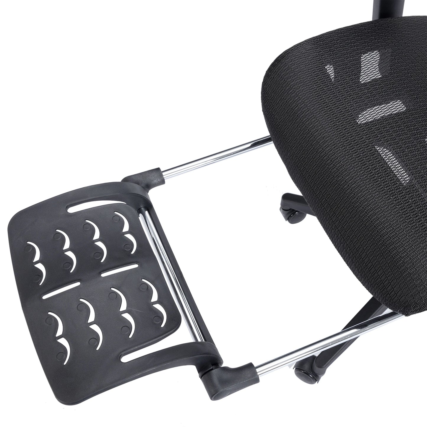 Ergonomic Mesh Office Chair with Lumbar Support, Adjustable Headrest, and Retractable Footrest