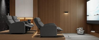 Adjustable Recliner Chair with Breathable Fabric – Modern Style Living Room Leisure Chair, Push-Back Reclining, 90°-165° Adjustable Footrest