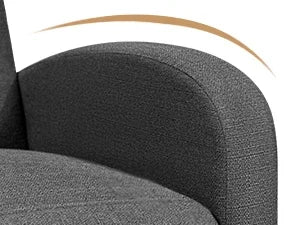 Adjustable Recliner Chair with Breathable Fabric – Modern Style Living Room Leisure Chair, Push-Back Reclining, 90°-165° Adjustable Footrest