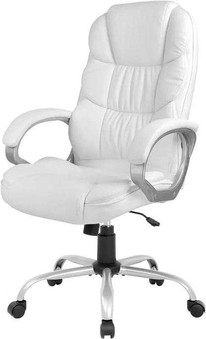 Ergonomic High-Back PU Leather Executive Office Chair with Lumbar Support – XMSJ