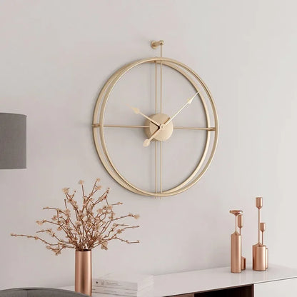 Minimalist Dome Wall Clock – Silent Metal Needle Display, Available in 50cm or 60cm Sizes