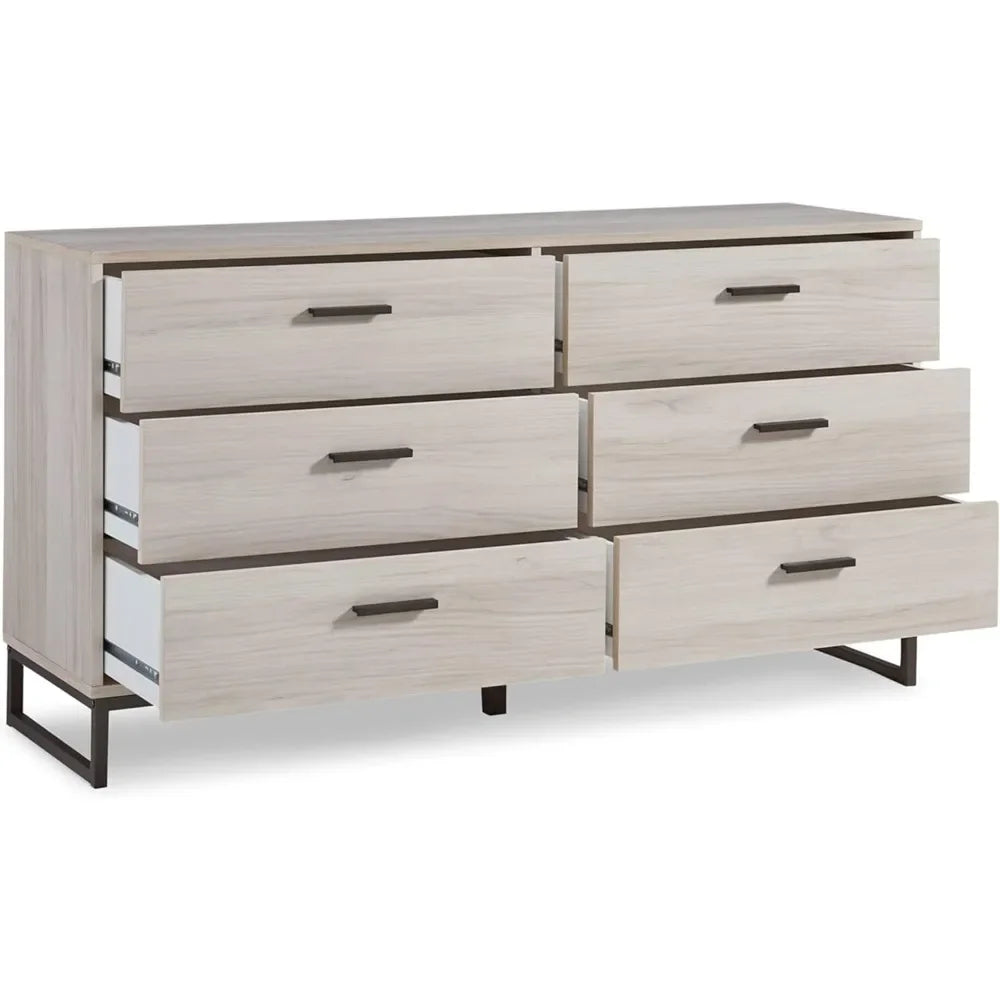 Modern Engineered Wood Dresser - Chic Storage Solution with Smooth-Gliding Drawers