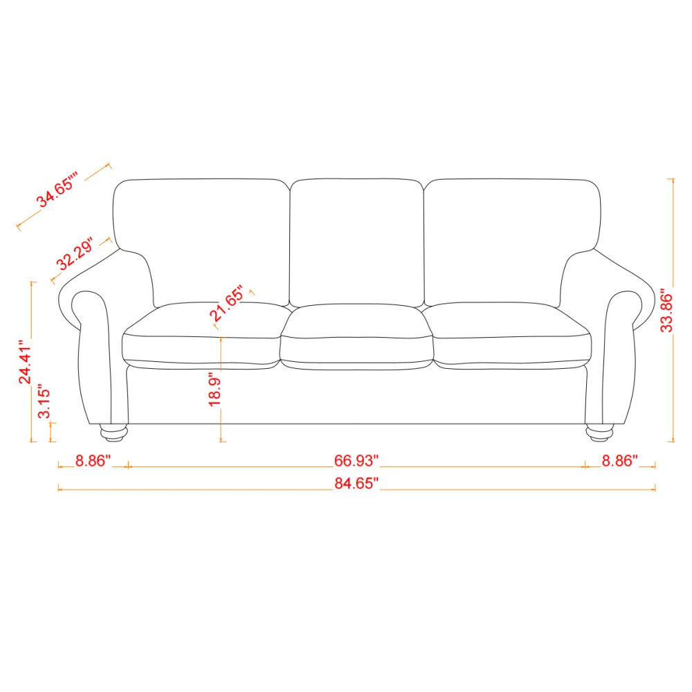 Modern U-Shaped Convertible Sofa Bed – Minimalist Design, High-Density Sponge, Durable Fabric