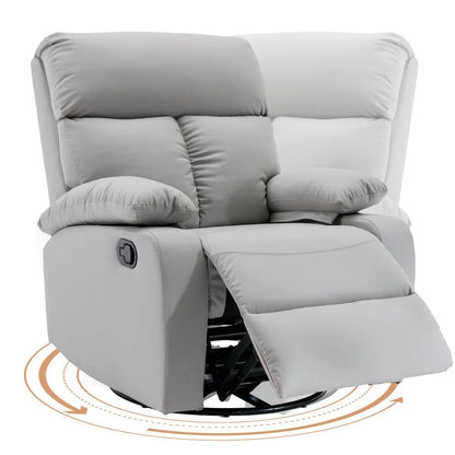 Versatile Swivel Rocker Recliner Chair with Memory Foam Cushion and 360° Swivel, Ideal for Small Spaces, RV, and Nursery