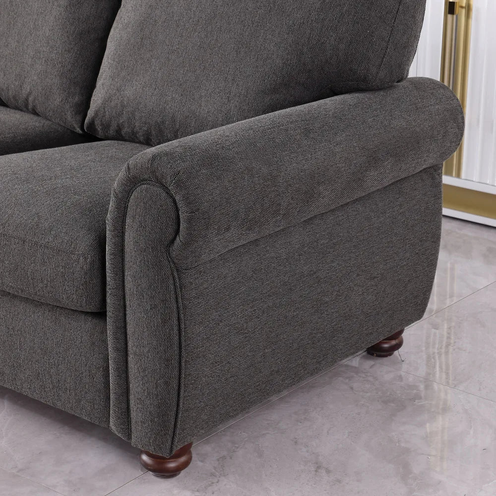 Modern U-Shaped Convertible Sofa Bed – Minimalist Design, High-Density Sponge, Durable Fabric