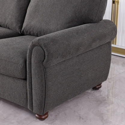 Modern U-Shaped Convertible Sofa Bed – Minimalist Design, High-Density Sponge, Durable Fabric