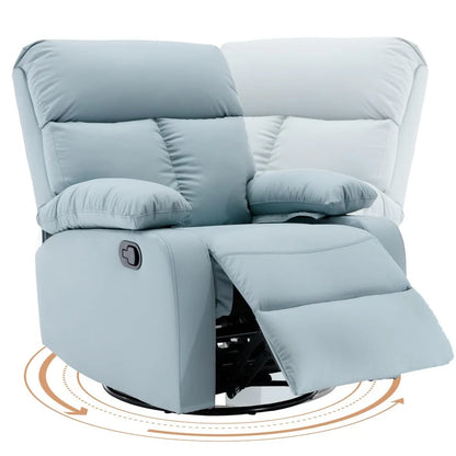 Versatile Swivel Rocker Recliner Chair with Memory Foam Cushion and 360° Swivel, Ideal for Small Spaces, RV, and Nursery