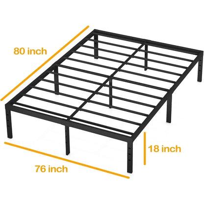 Heavy-Duty Metal King Bed Frame - Easy Assembly with 1000 lbs Capacity