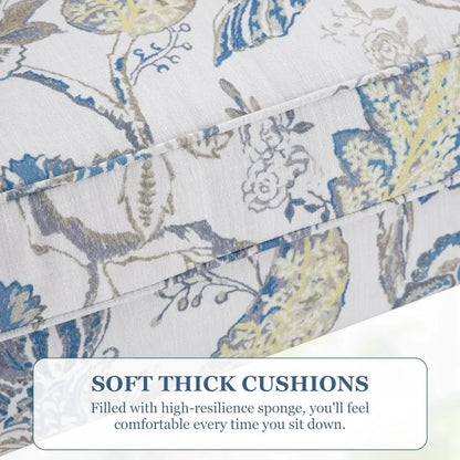 Ergonomic Modern Leisure Chair with Wooden Frame and High Backrest, 300 lbs Capacity, 31" x 28" x 37"