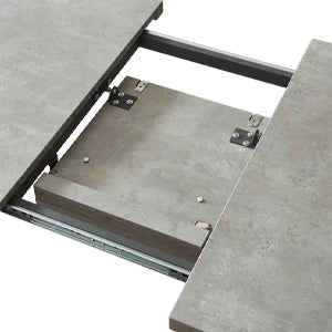 7-Piece Modern Dining Set – Extendable Table with 6 PU Leather Chairs, Mid-Century Industrial Style, Space-Saving Design