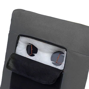 Grey Wingback Accent Chair with Ottoman, 5-Position Adjustable Backrest, Storage Ottoman, Solid Wood Frame, Modern Lounge Chair for Living Room, Office, or Bedroom