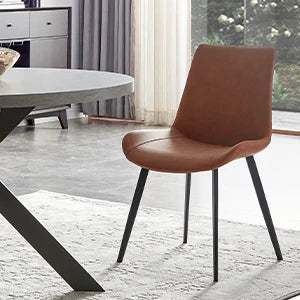 7-Piece Modern Dining Set – Extendable Table with 6 PU Leather Chairs, Mid-Century Industrial Style, Space-Saving Design