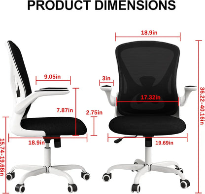 Ergonomic Mesh Desk Chair with Adjustable Armrests and Lumbar Support – XMSJ