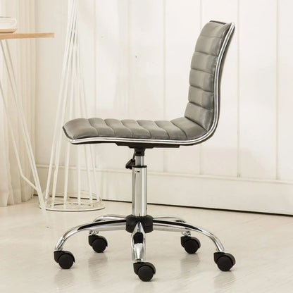 Contemporary Office Chair with Adjustable Height, Tilt Mechanism, and 360° Swivel – Leather-Like Upholstery