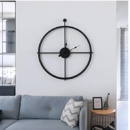 Minimalist Dome Wall Clock – Silent Metal Needle Display, Available in 50cm or 60cm Sizes