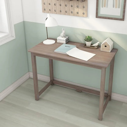 Modern Engineered Wood Study Desk with Solid Pine Frame
