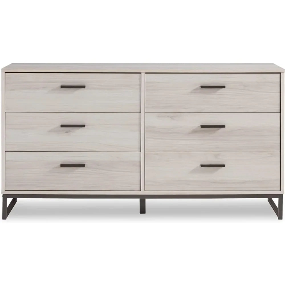 Modern Engineered Wood Dresser - Chic Storage Solution with Smooth-Gliding Drawers