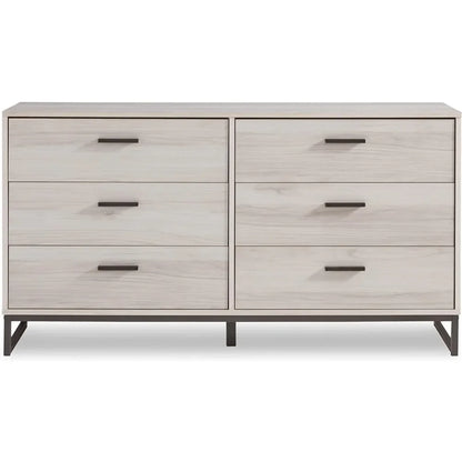 Modern Engineered Wood Dresser - Chic Storage Solution with Smooth-Gliding Drawers