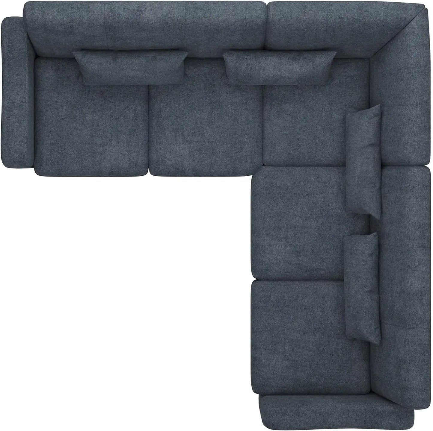 Modern L-Shaped Sectional Sofa with Upholstered Backrest – Versatile and Comfortable for Living Room or Apartment