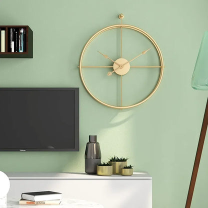 Minimalist Dome Wall Clock – Silent Metal Needle Display, Available in 50cm or 60cm Sizes