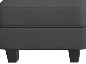 Modular L-Shaped Sectional Couch with Movable Ottoman – Breathable Linen Fabric, High-Density Sponge, and Washable Covers