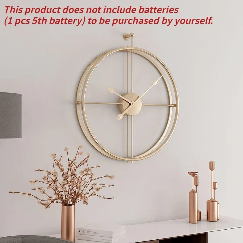 Minimalist Dome Wall Clock – Silent Metal Needle Display, Available in 50cm or 60cm Sizes