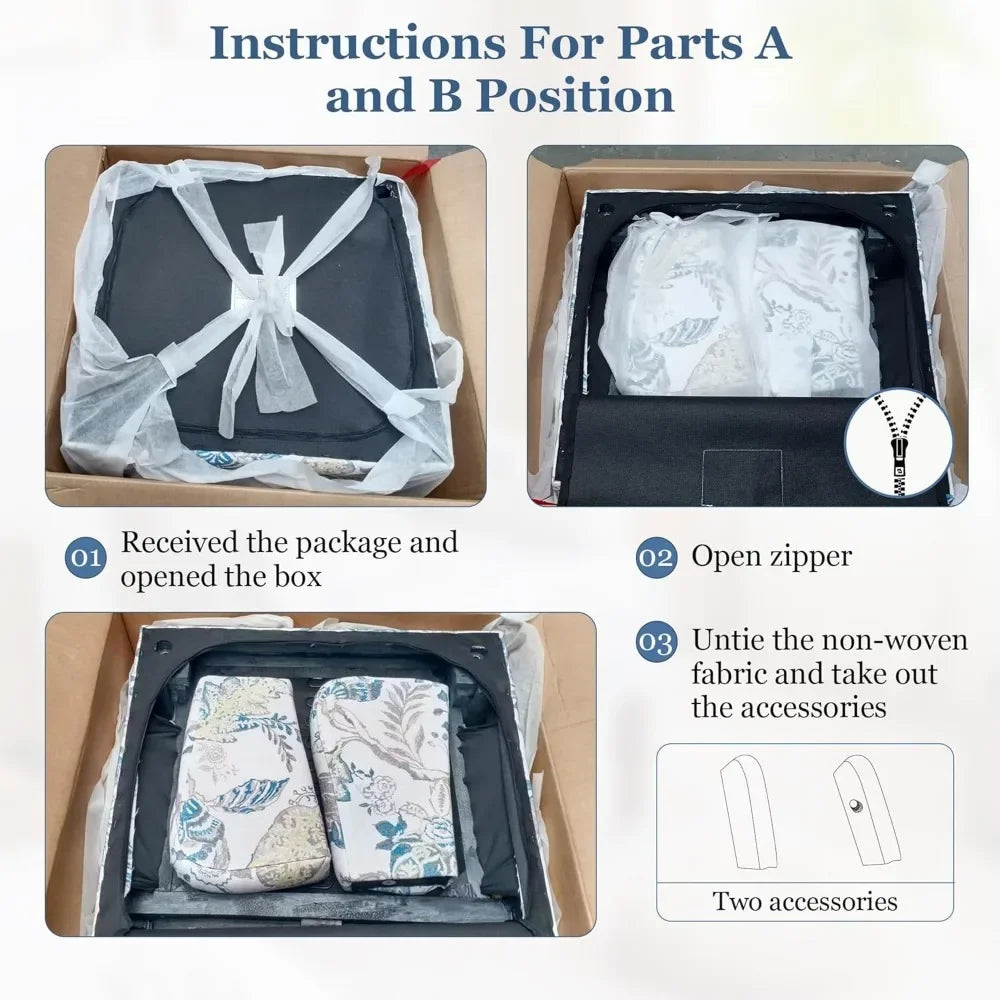 Ergonomic Modern Leisure Chair with Wooden Frame and High Backrest, 300 lbs Capacity, 31" x 28" x 37"