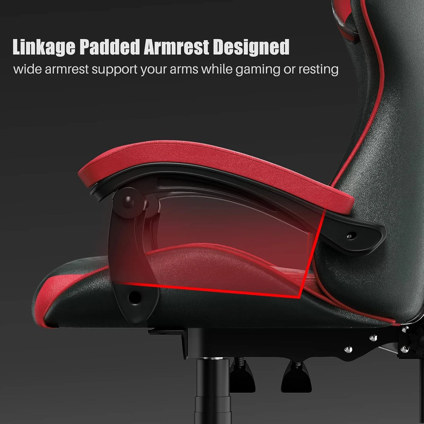 Ergonomic Gaming Chair with Lumbar Cushion & Headrest, Height-Adjustable Office Chair for Gamers - Multiple Color Options