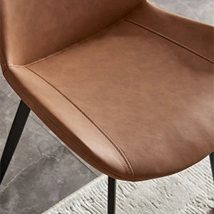 7-Piece Modern Dining Set – Extendable Table with 6 PU Leather Chairs, Mid-Century Industrial Style, Space-Saving Design