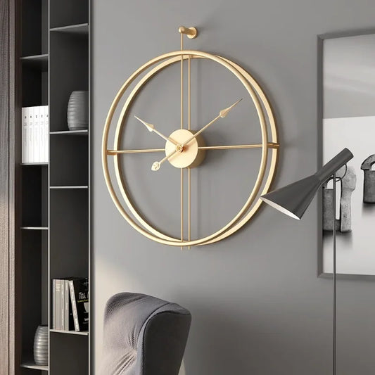 Minimalist Dome Wall Clock – Silent Metal Needle Display, Available in 50cm or 60cm Sizes