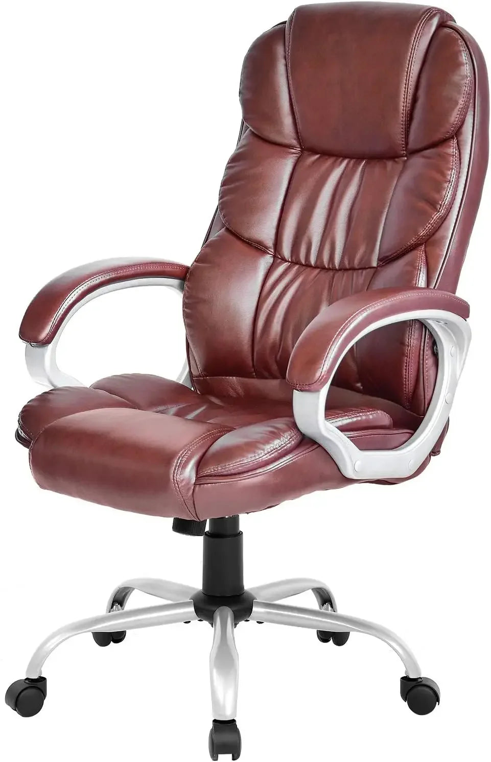 Ergonomic High-Back PU Leather Executive Office Chair with Lumbar Support – XMSJ