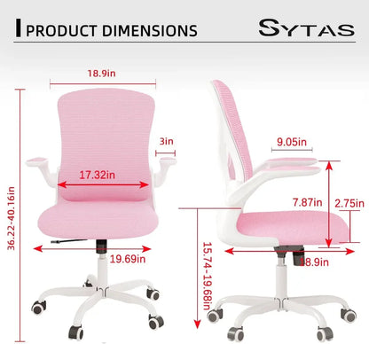 Ergonomic Mesh Desk Chair with Adjustable Armrests and Lumbar Support – XMSJ