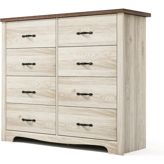 Modern Bedroom Dresser – Sleek and Stylish Storage Solution with Anti-Tip Kit, Ideal for Organizing Your Space - 8 Drawers